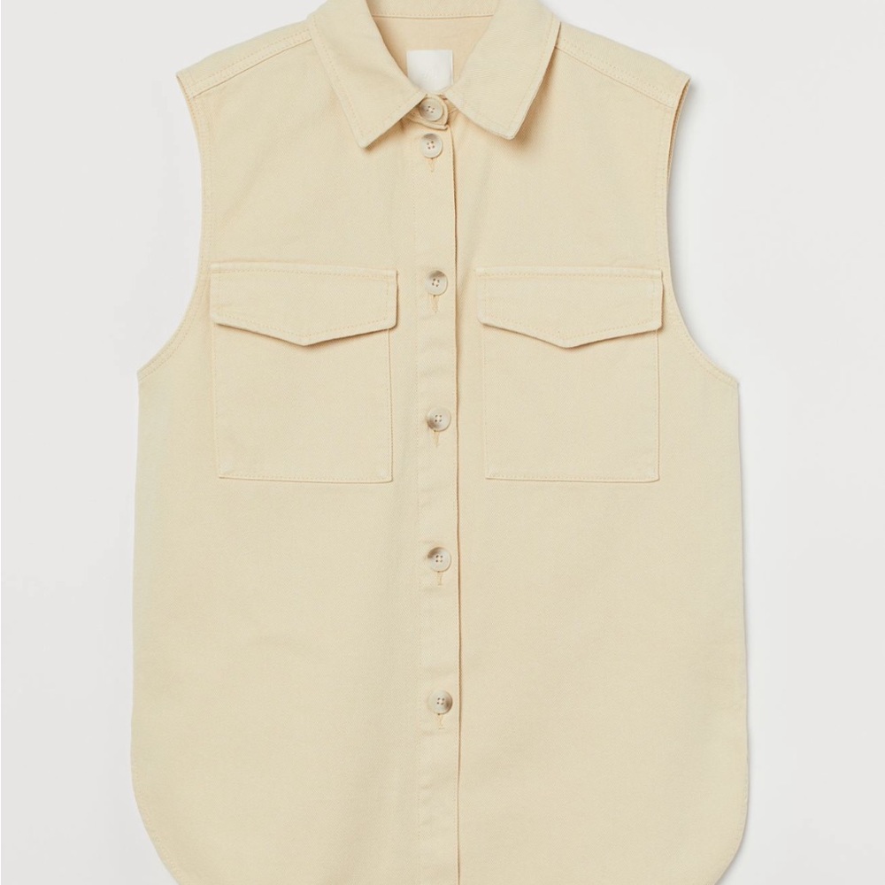 H&M sleeveless shirt jacket